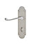 Colours Beja Satin Nickel effect Steel Scroll Bathroom Door handle (L)96mm