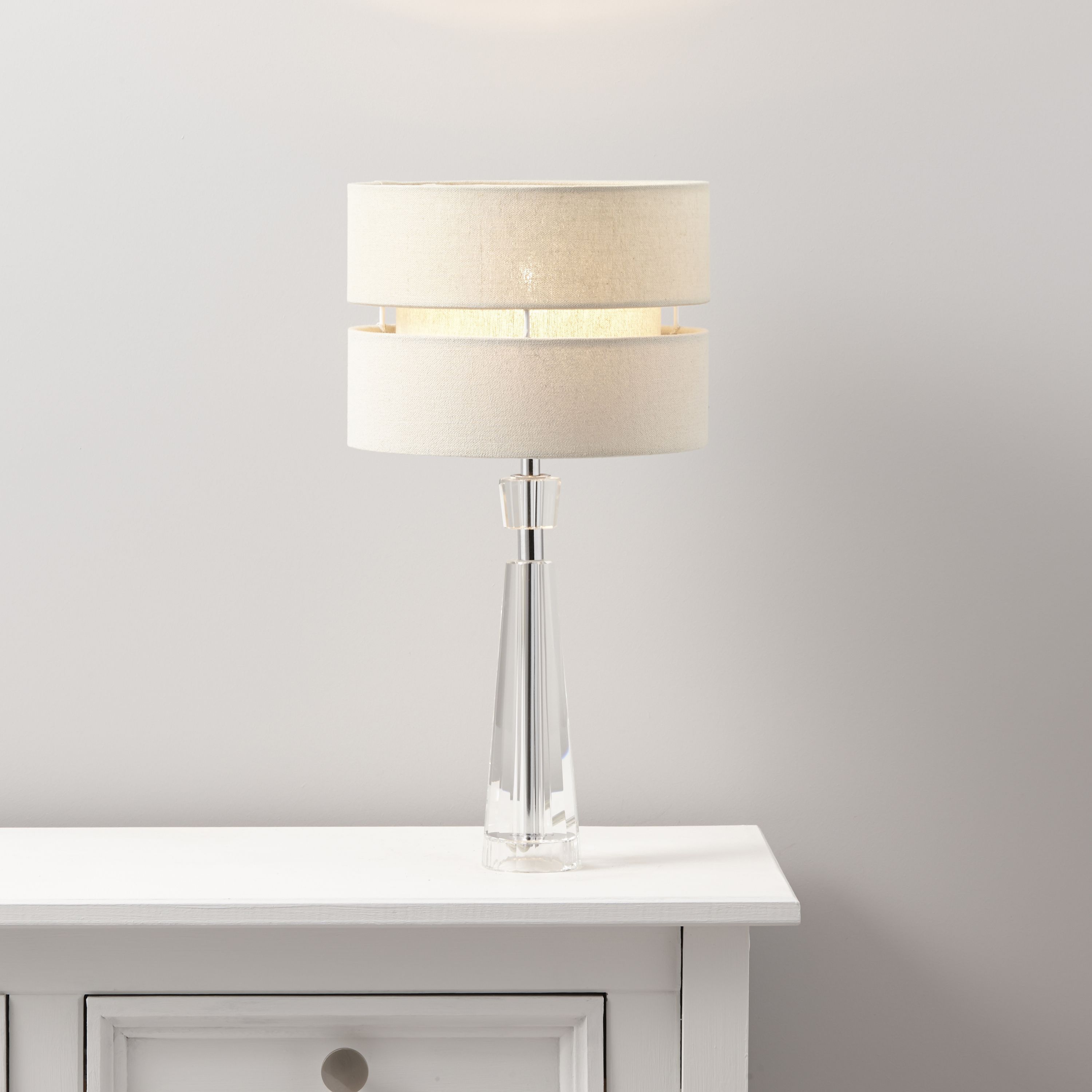Colours Bellia Matt Clear Table lamp base