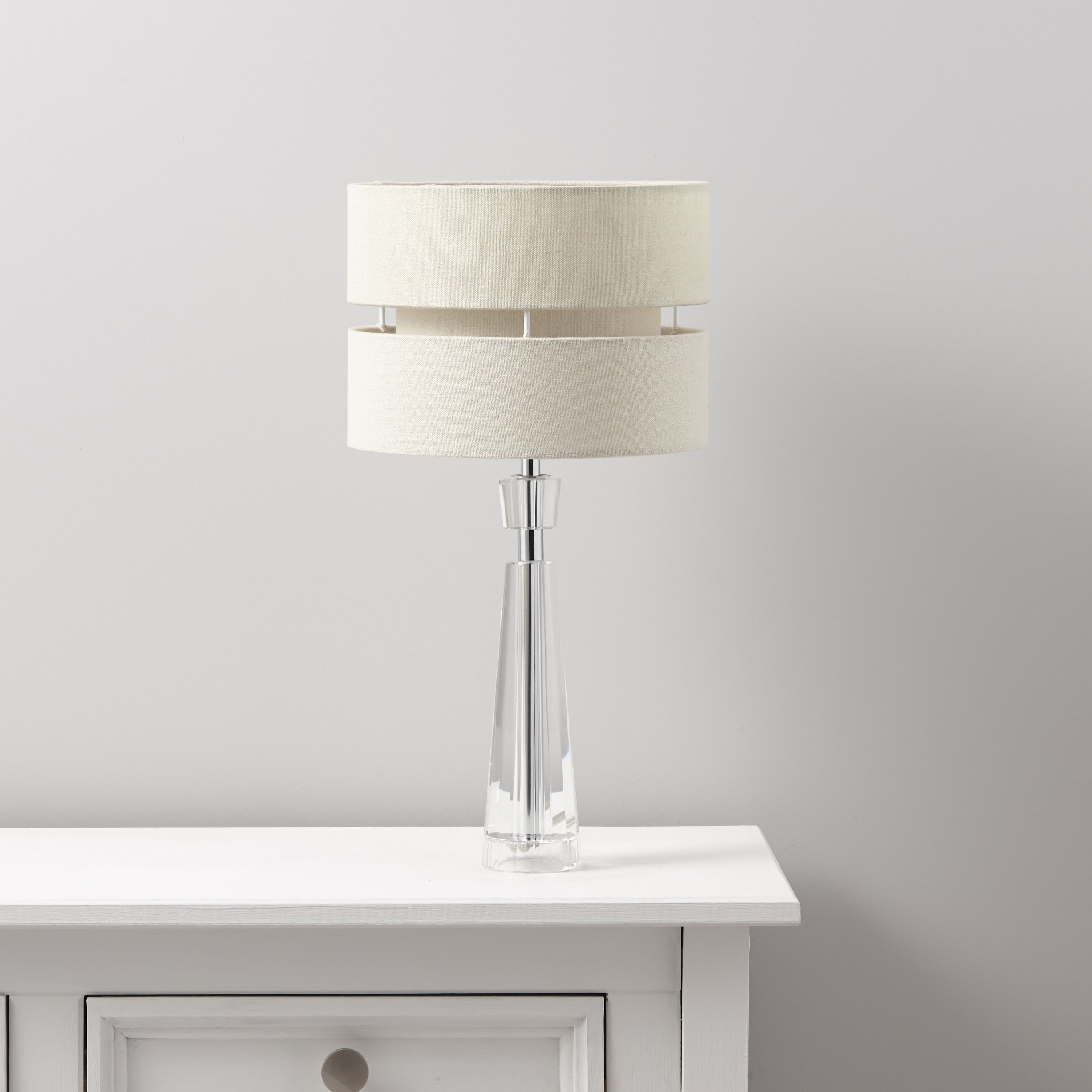 Colours Bellia Matt Clear Table lamp base