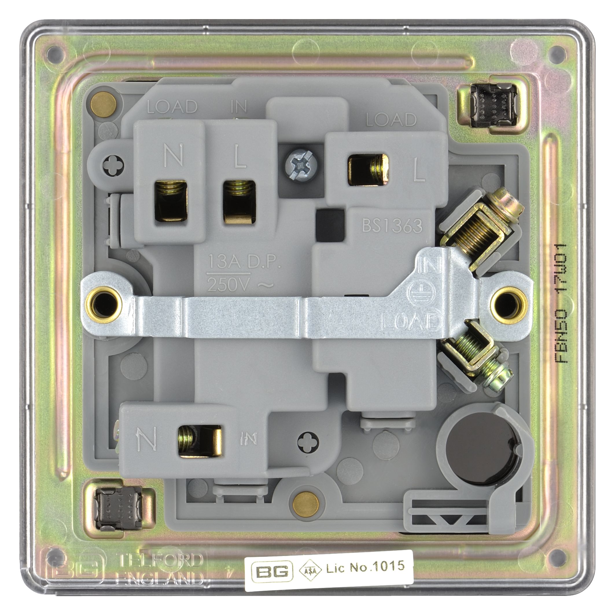 Colours Black Nickel 13A Flat profile Screwless Switched Fused connection unit