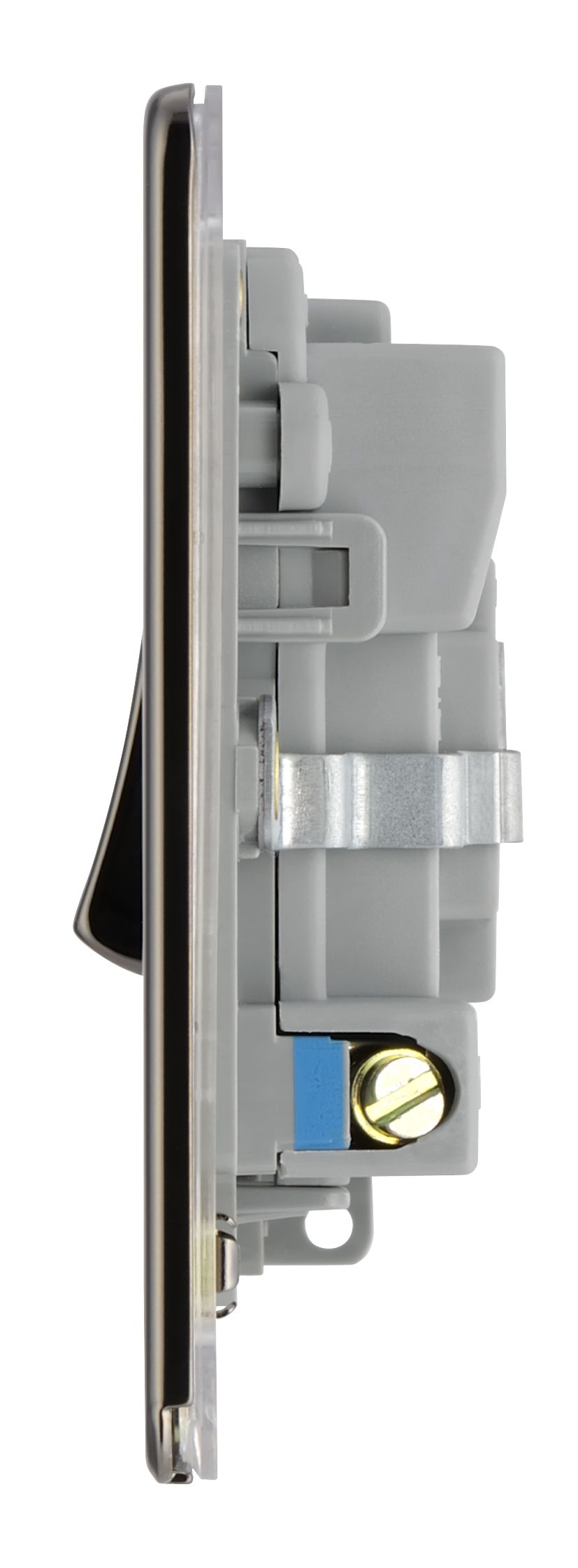 Colours Black Nickel 13A Flat profile Screwless Switched Fused connection unit