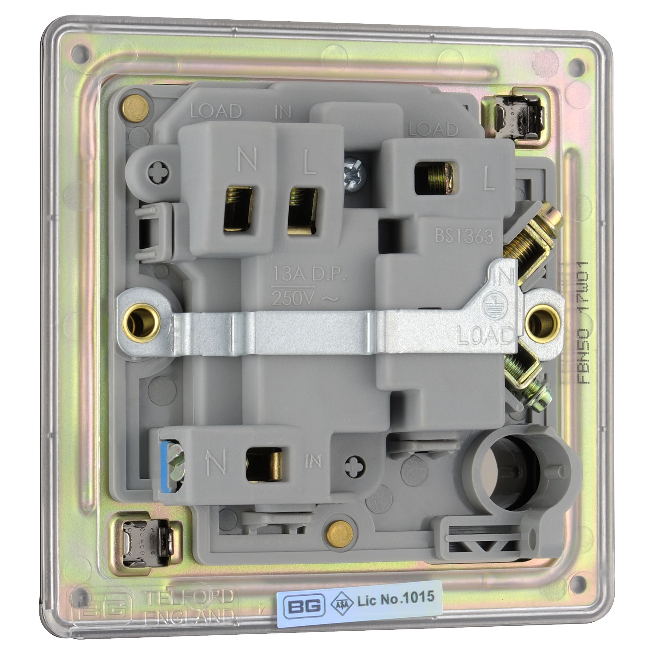Colours Black Nickel 13A Flat profile Screwless Switched Fused connection unit