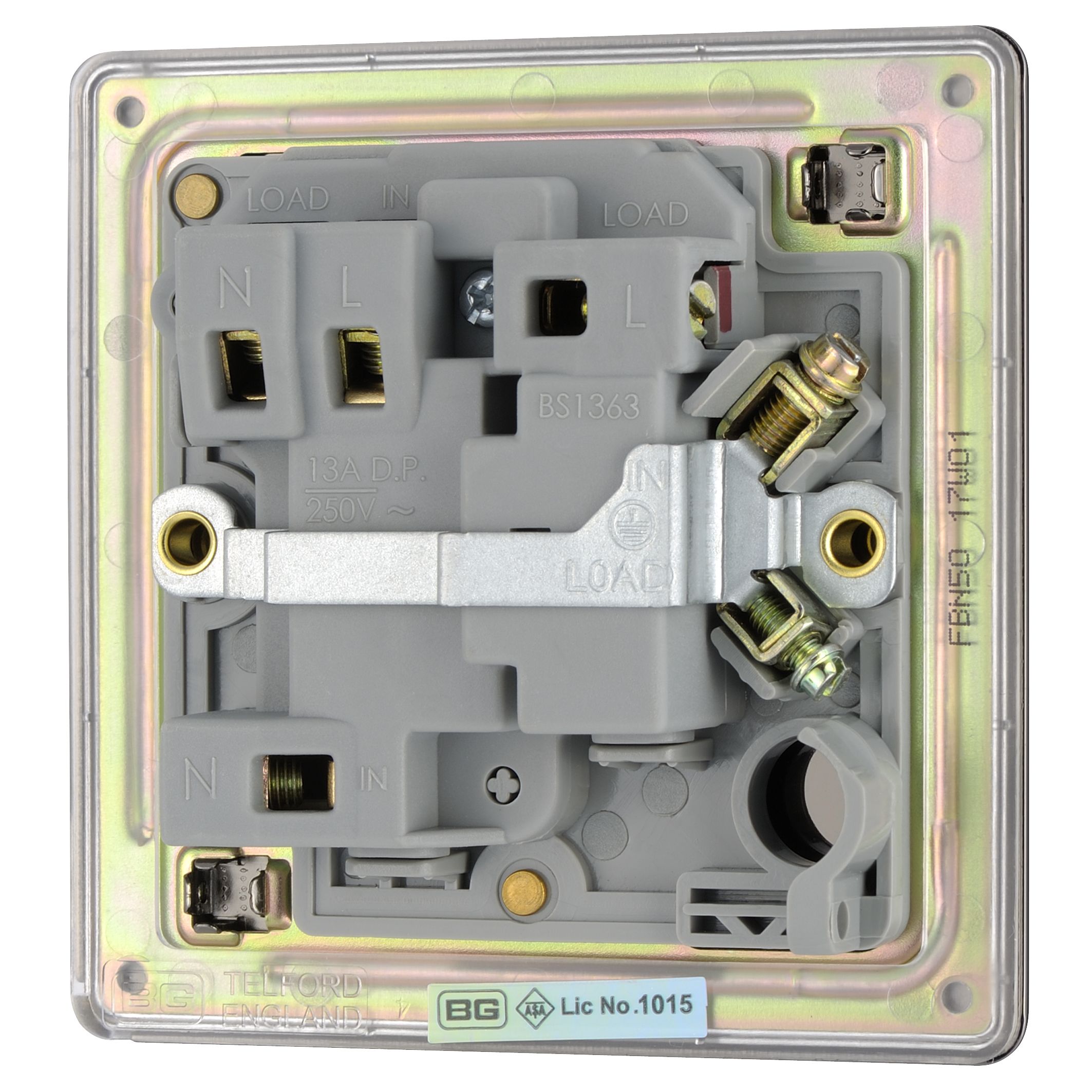 Colours Black Nickel 13A Flat profile Screwless Switched Fused connection unit