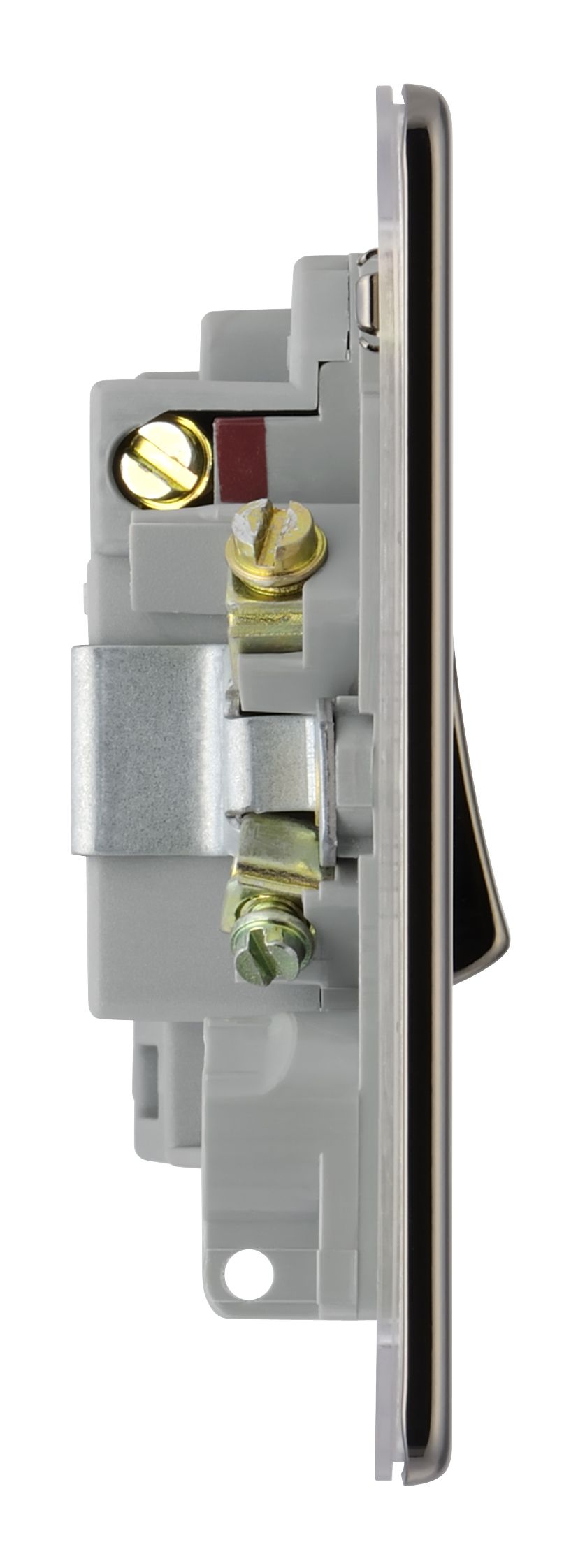 Colours Black Nickel 13A Flat profile Screwless Switched Fused connection unit