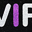 Colours Black, purple & white VIP Door mat, 75cm x 45cm