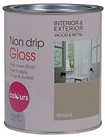 Colours Blizzard white Gloss Metal & wood paint, 750ml