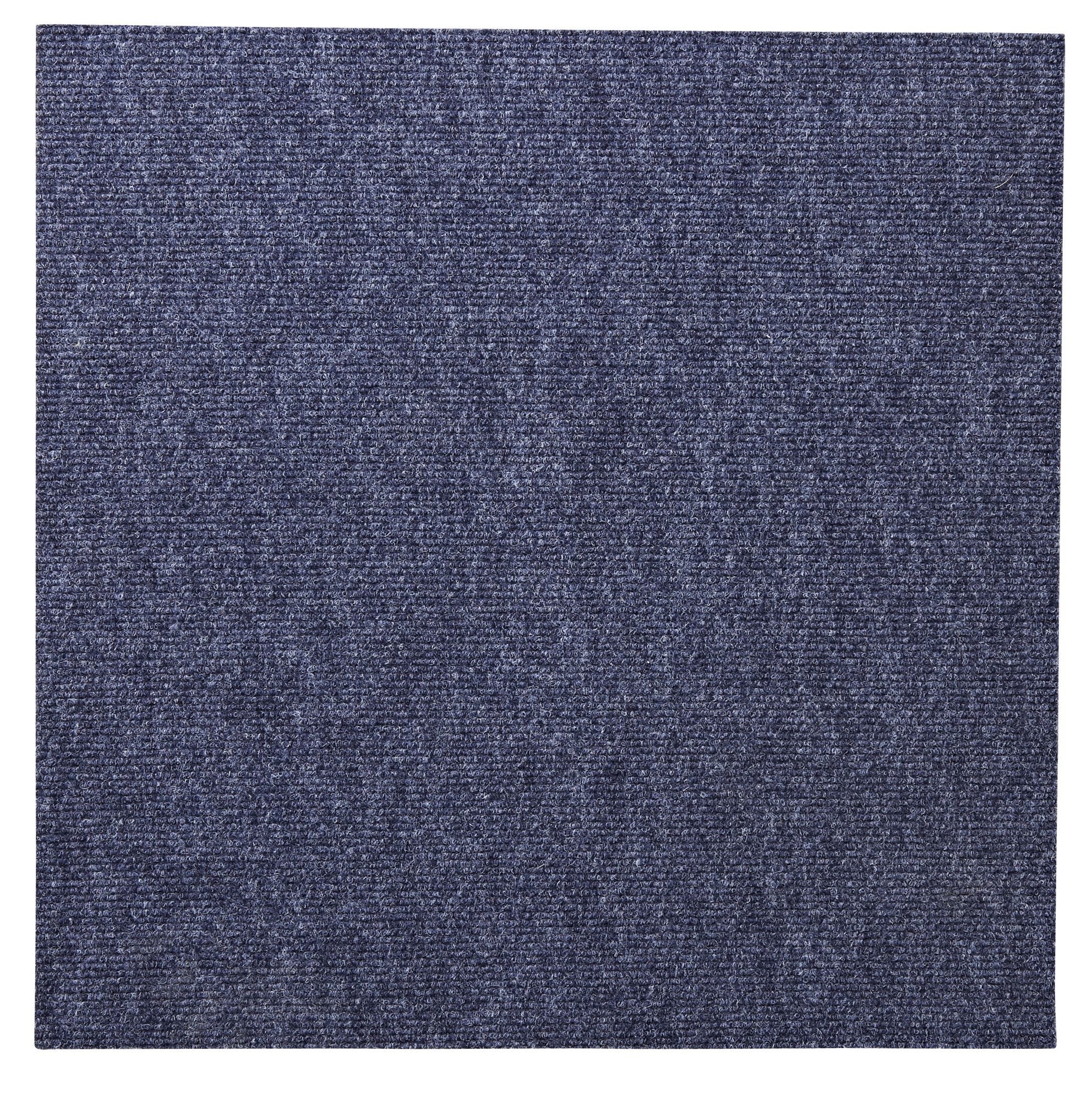 Colours Blue Loop Carpet tile, (L)500mm x (W)500mm, Pack of 10