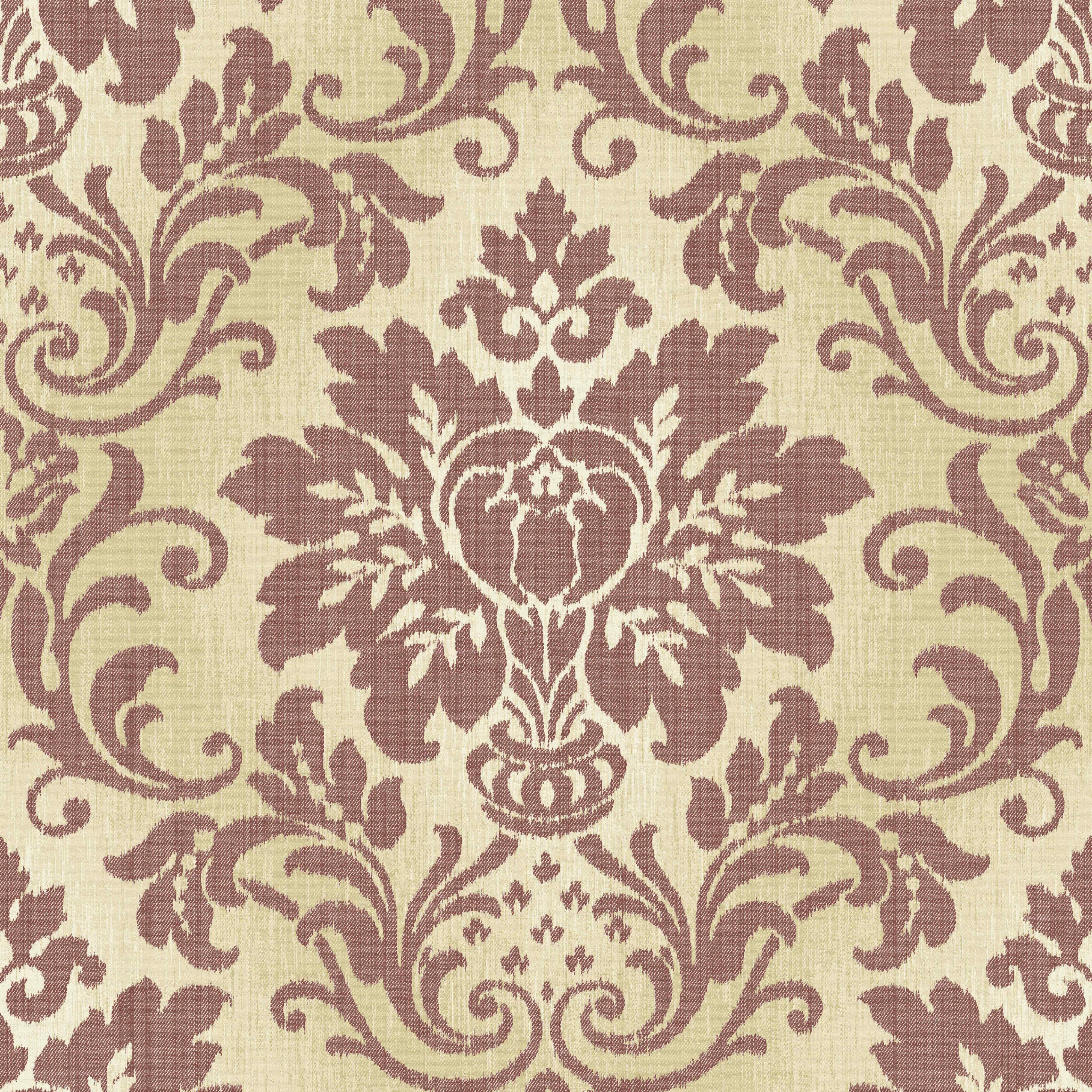 Colours Blush Red Damask Wallpaper DIY at B&Q