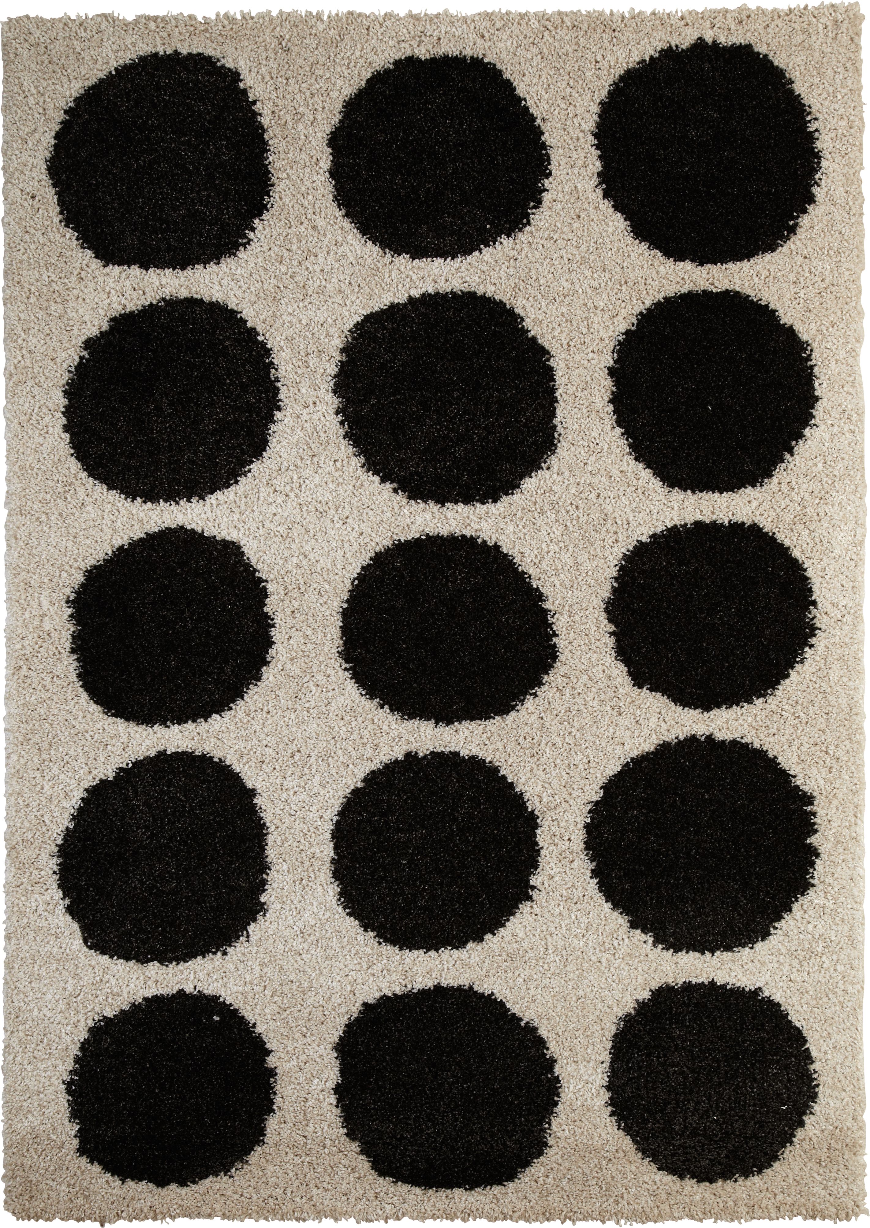Colours Brady Black & cream Large Rug, (L)230cm x (W)160cm