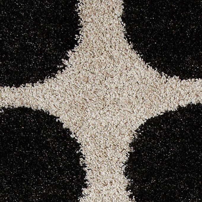 Colours Brady Black & cream Large Rug, (L)230cm x (W)160cm
