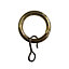 Colours Brass effect Curtain ring (Dia)18mm, Pack of 10