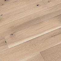 Colours Bredene cream Oak effect Real wood top layer flooring, 1.37m² Pack