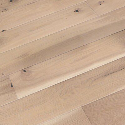 Colours Bredene cream Oak effect Real wood top layer flooring, 1.37m²