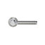 Colours Brigg Nickel effect Aluminium Straight Latch Door handle (L)132 ...