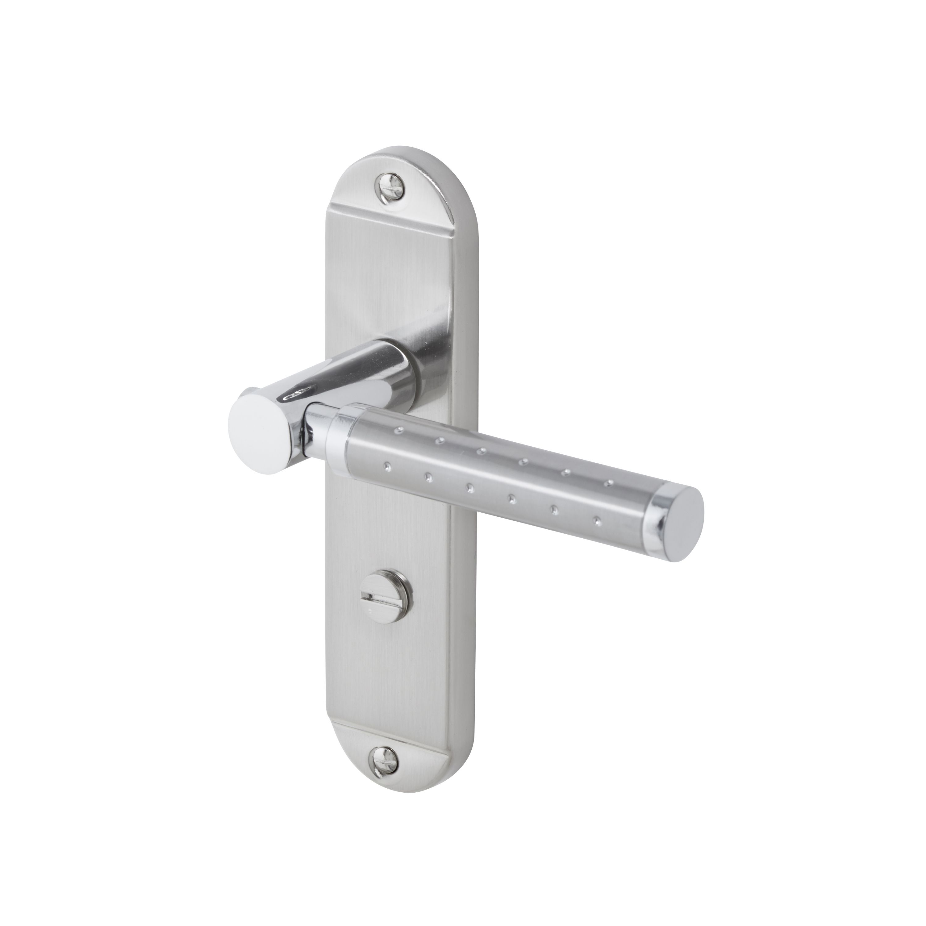 Buy Colours Brigg Satin Nickel effect Aluminium & steel Straight