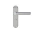 Colours Brigg Satin Nickel effect Aluminium & steel Straight Bathroom Door handle (L)132.8mm