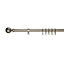 Colours Brocante Stainless steel effect Extendable Curtain pole, (L)2000mm-3600mm