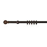 Colours Brown Walnut effect Fixed Curtain pole, (L)1.8m
