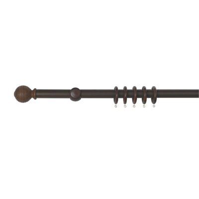 Colours Brown Walnut effect Fixed Curtain pole, (L)1.8m | DIY at B&Q