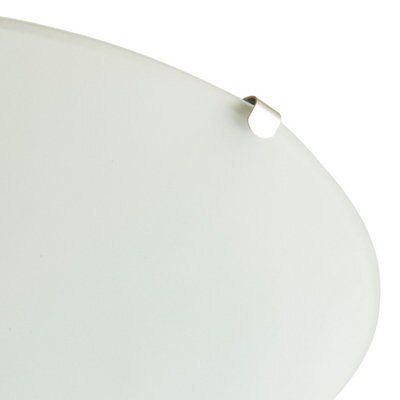 Colours Brushed Glass & metal White Ceiling light