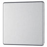Colours Brushed steel effect 1 gang Single Blanking plate