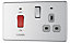Colours Brushed steel effect 45A Cooker Switch