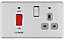 Colours Brushed steel effect 45A Cooker Switch