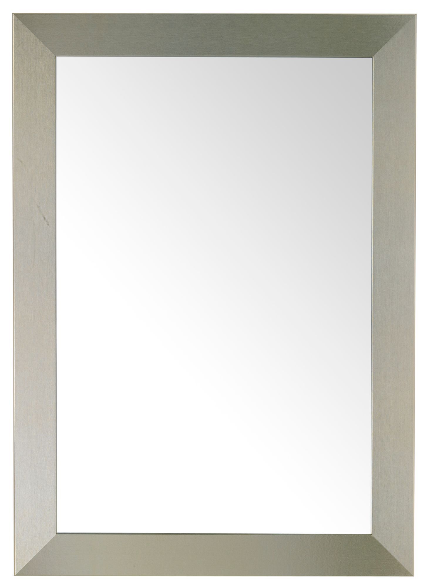 Colours Bullnose Grey Rectangular Framed Framed mirror (W)760mm