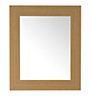 Colours Bullnose Natural Oak effect Rectangular Framed Framed mirror (H)660mm (W)550mm