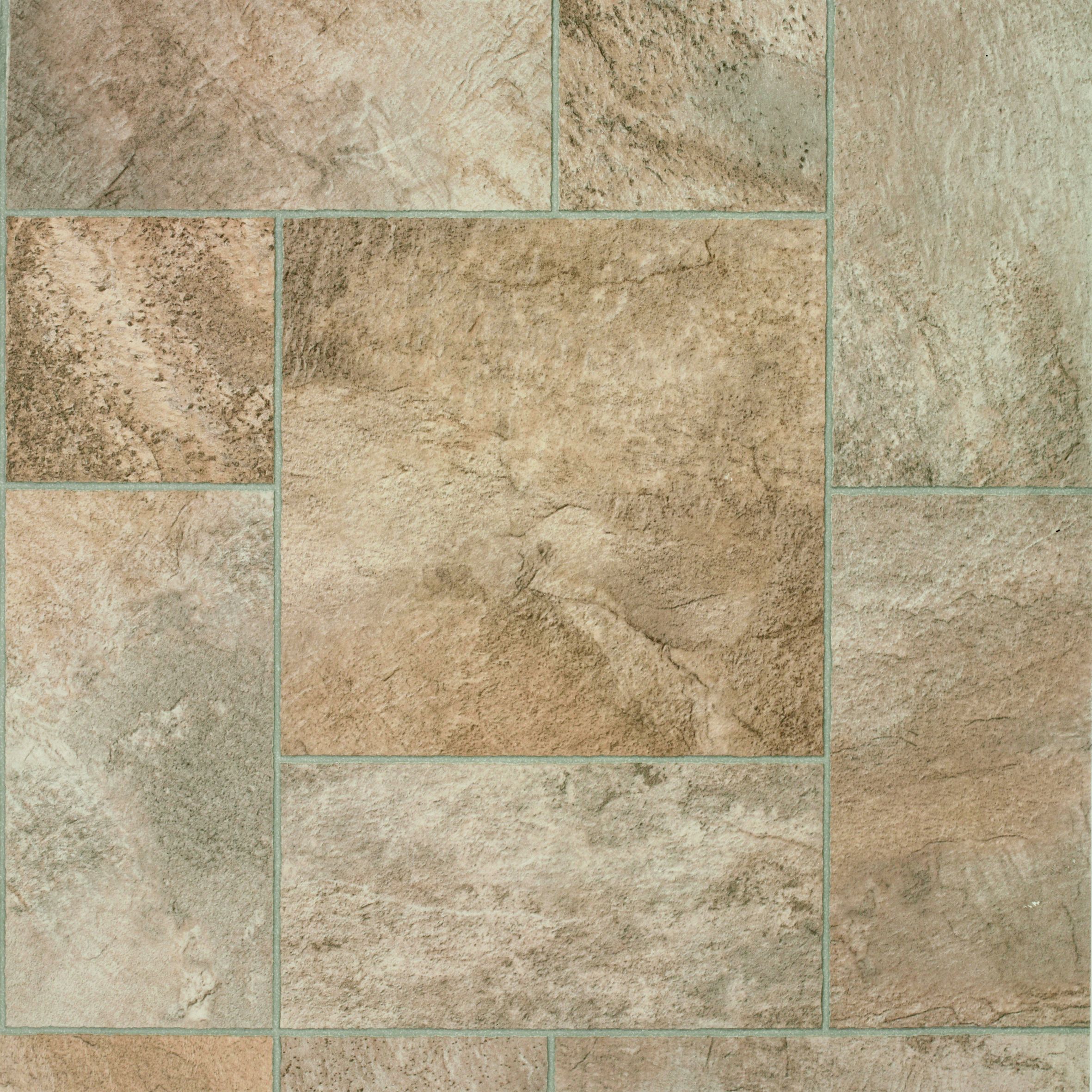 Colours Burgio Beige Tile Stone effect Vinyl flooring
