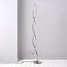 Colours Burnaby Wave Satin Nickel effect LED Floor lamp