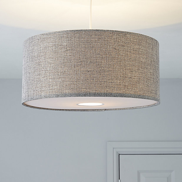 Colours Burnett Grey Drum Light Shade, How To Make A Lampshade Diffuser