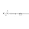 Colours Butterfly Gloss White Extendable Curtain pole, (L)1200mm-2100mm