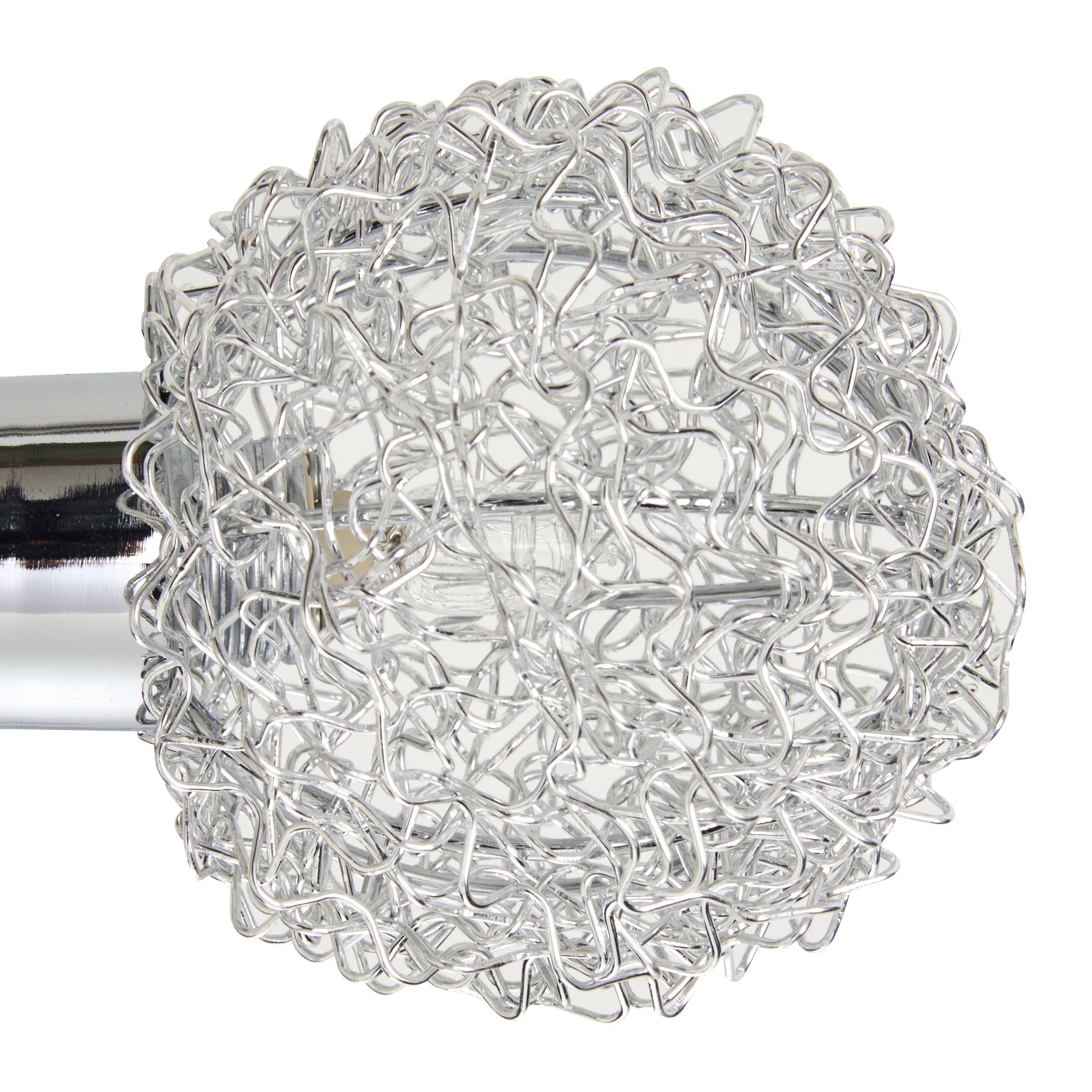 Colours Caelus Brushed Metal Silver Chrome effect 6 Lamp Ceiling light