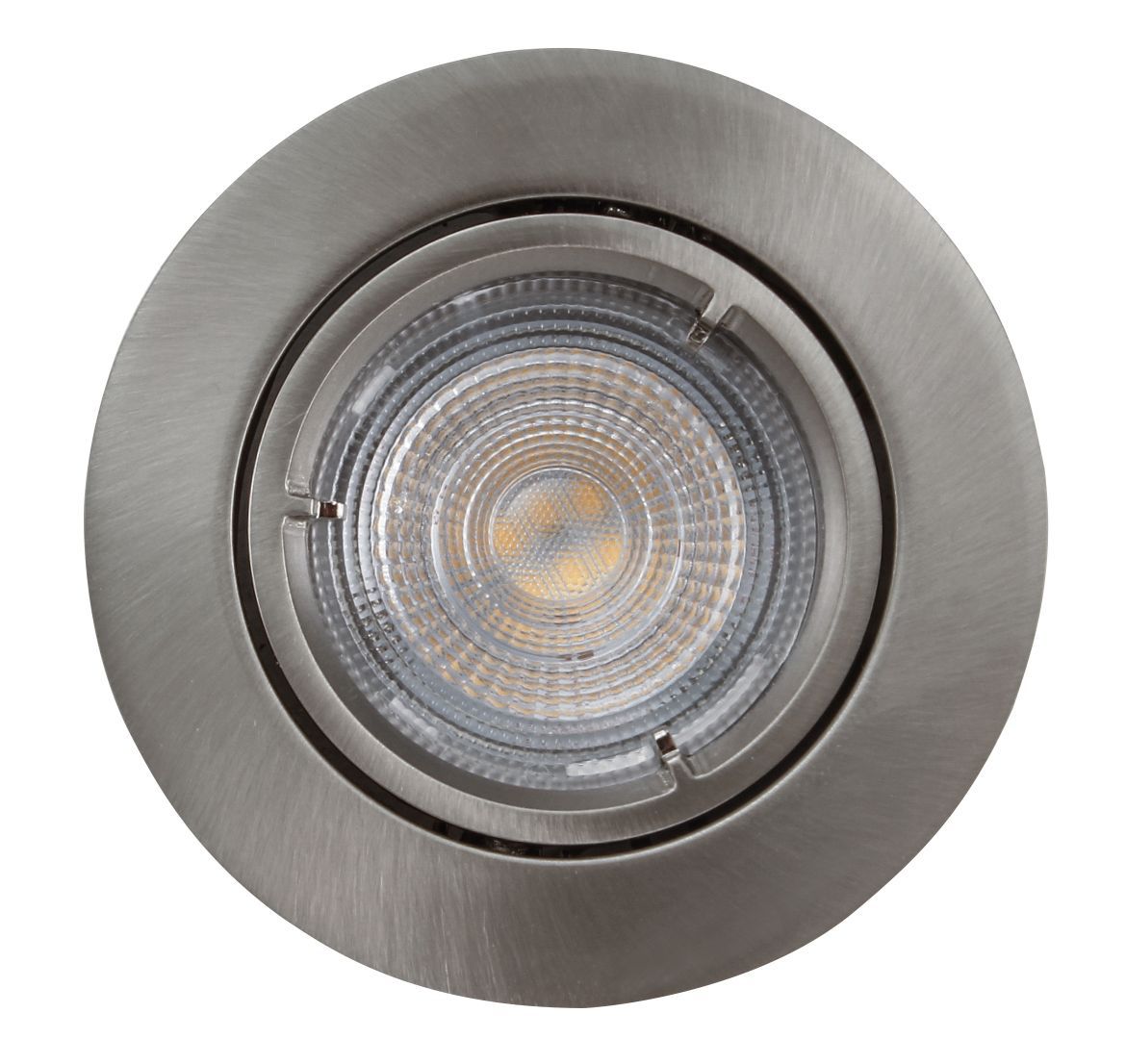 Colours Caius Chrome effect Adjustable LED Warm white Downlight 4.9W IP20