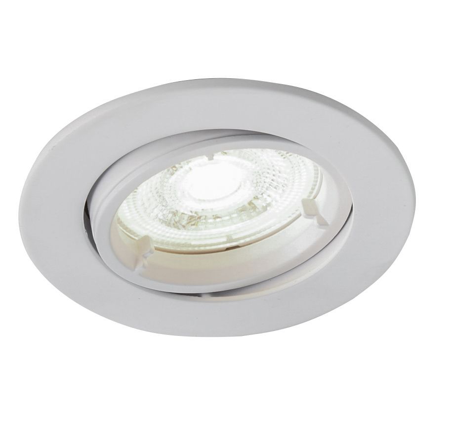 Colours Caius White Adjustable LED Warm white Downlight 4.9W IP20