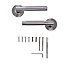 Colours Callac Stainless steel Straight Latch Door handle (L)130mm