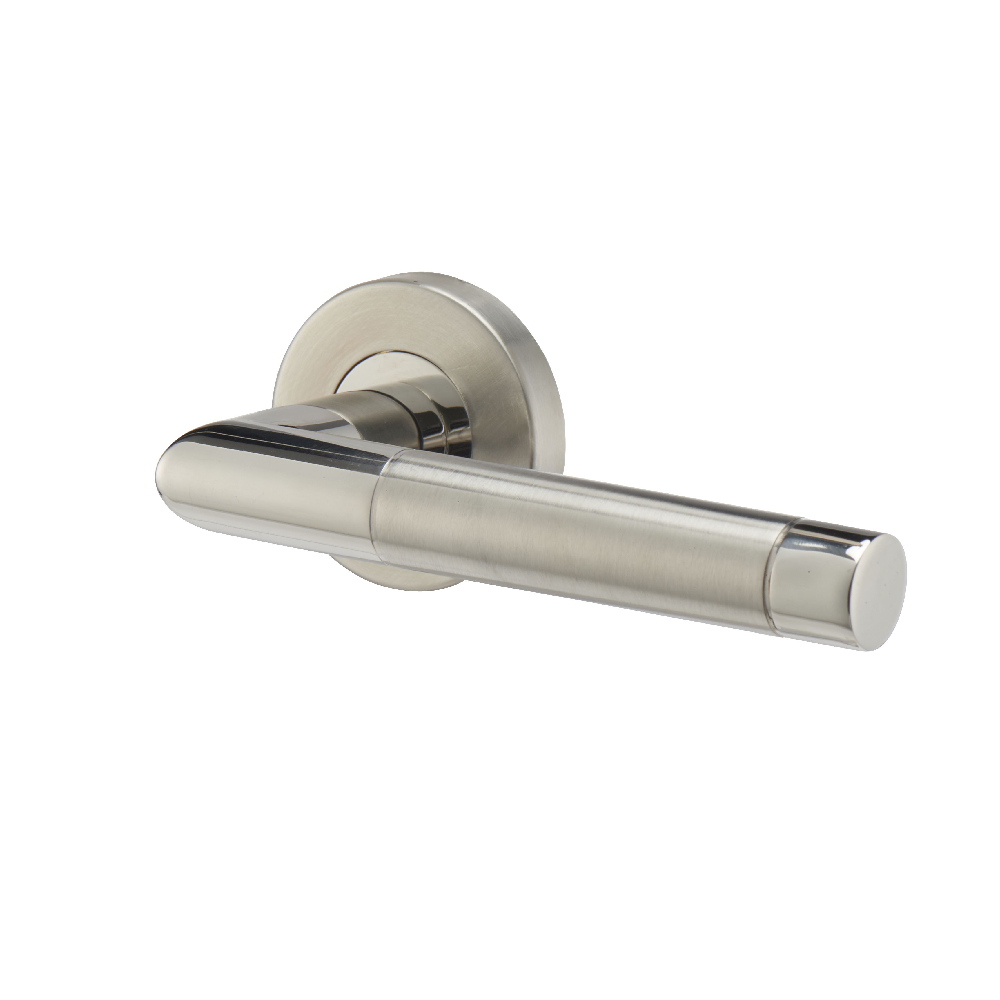 Colours Callac Stainless steel Straight Lever on Rose Latch Door handle (L)130mm