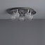 Colours Camenae Brushed Glass & metal Chrome effect 5 Lamp Ceiling light
