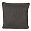 Colours Carina Plain Charcoal Cushion (L)50cm x (W)50cm