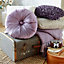 Colours Carina Plain Ecru & seine Cushion (L)50cm x (W)50cm
