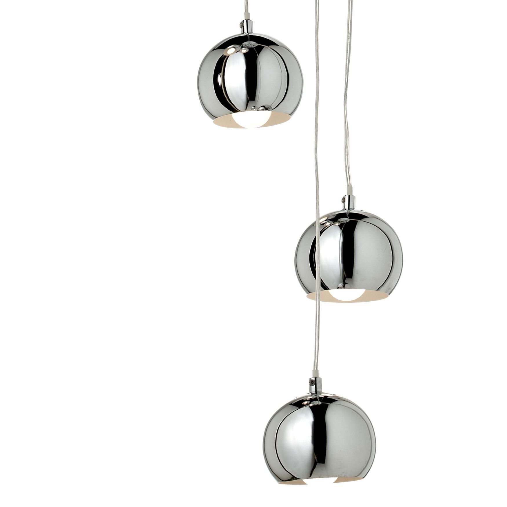 Colours Cascade Brushed Metal Chrome effect 5 Lamp Ceiling light