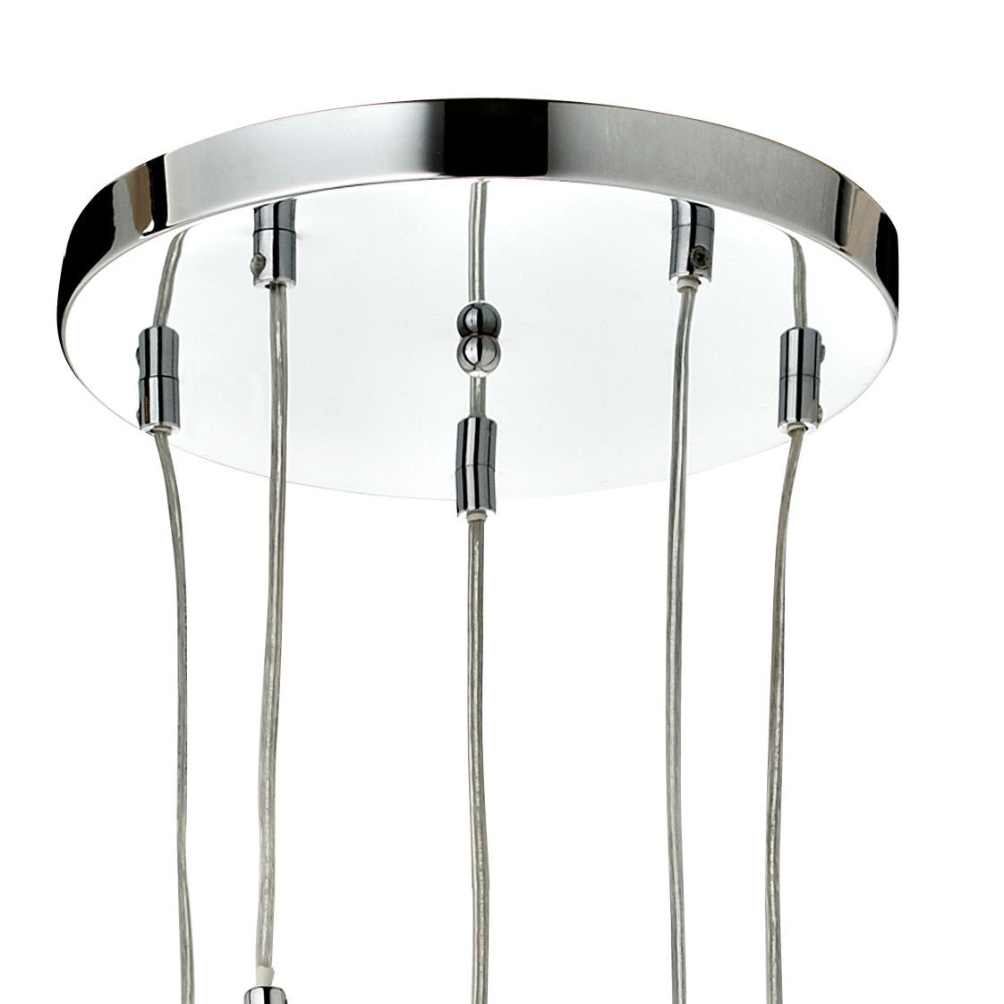 Colours Cascade Brushed Metal Chrome effect 5 Lamp Ceiling light