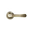 Colours Caspe Brown Antique brass effect Aluminium Straight Latch Door handle (L)112mm, Pair