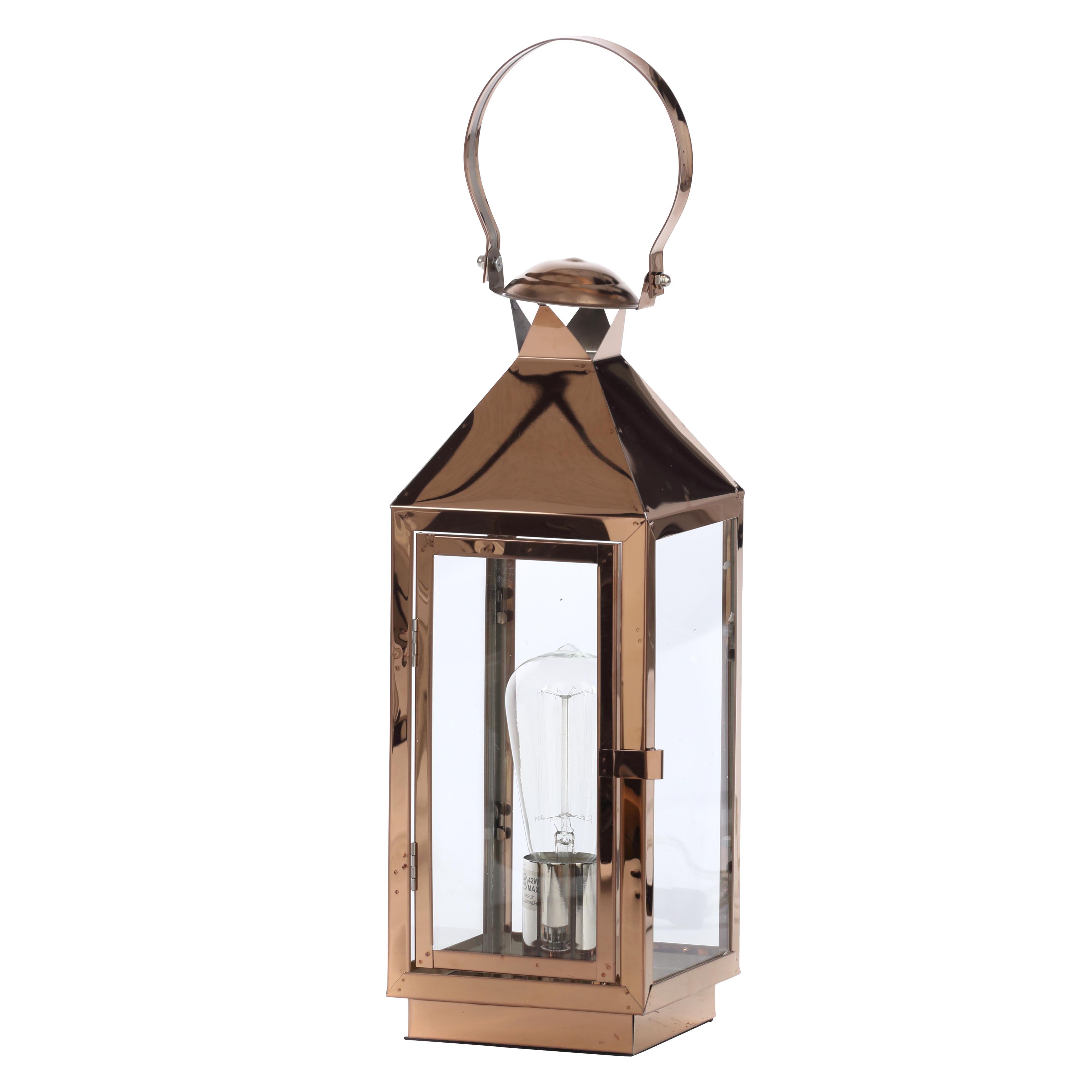 Colours Cayne Matt Copper effect Table lamp