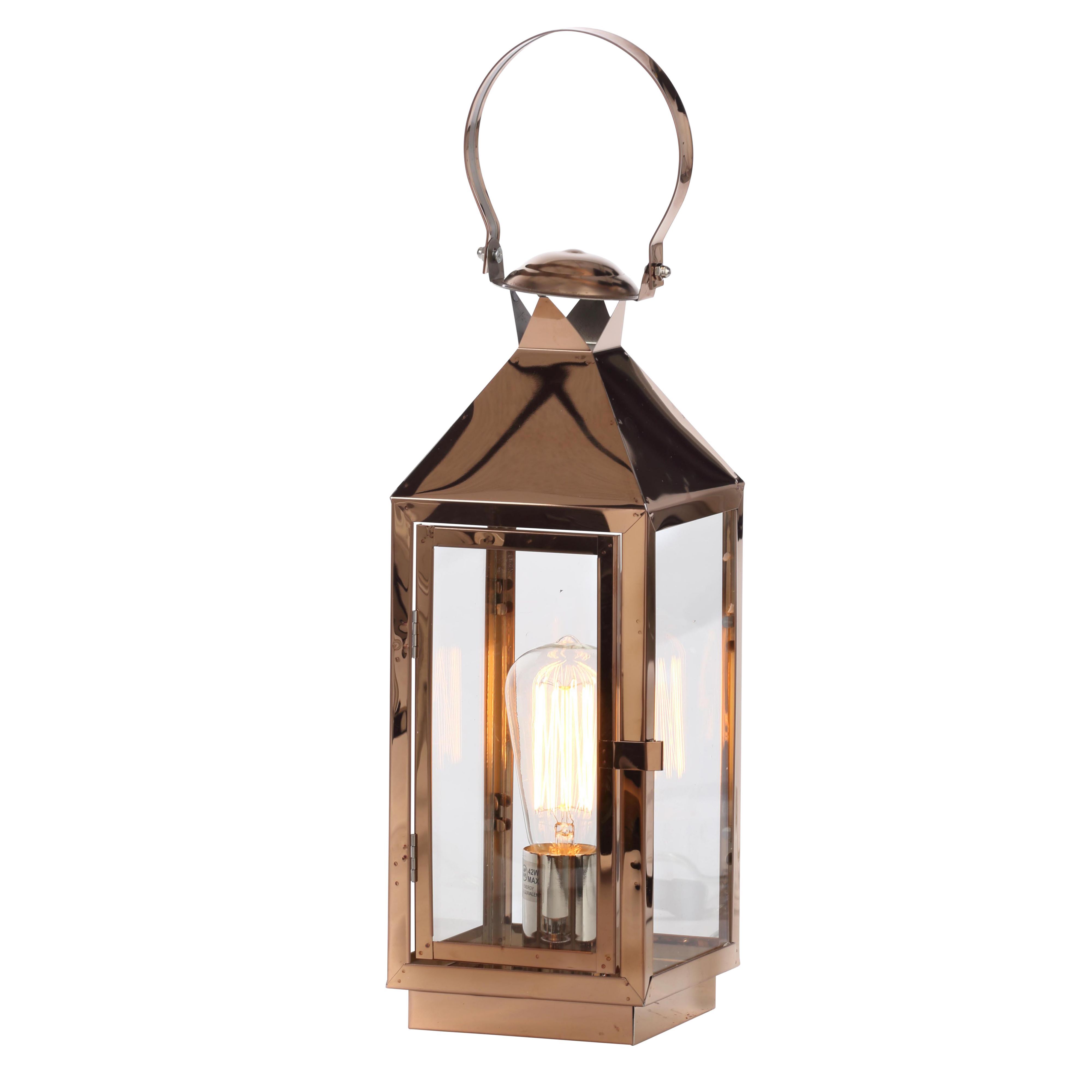 Colours Cayne Matt Copper effect Table lamp