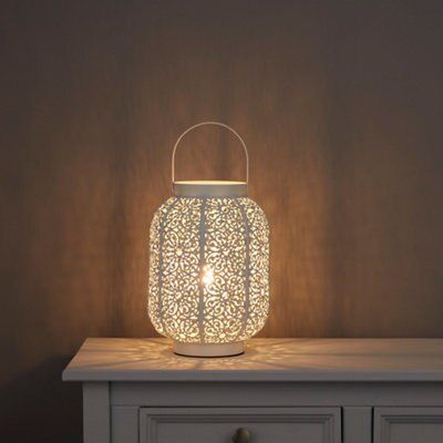 White moroccan table deals lamp