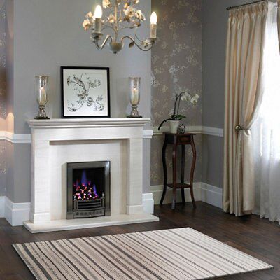 Colours Cece Black & cream Medium Rug, (L)160cm x (W)120cm