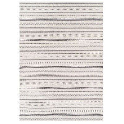 Colours Cece Black & cream Medium Rug, (L)160cm x (W)120cm