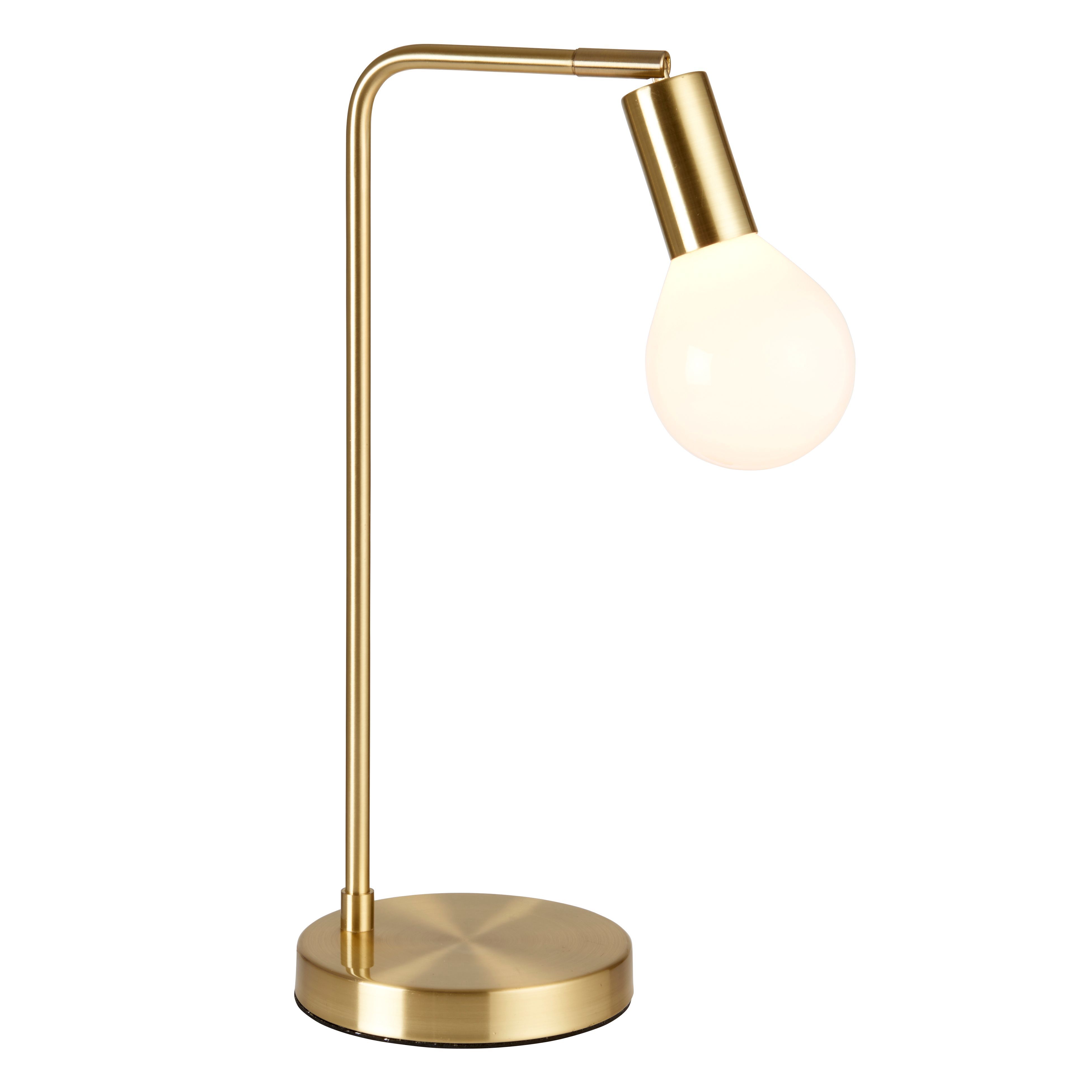 Colours Channing Matt Gold effect Table lamp